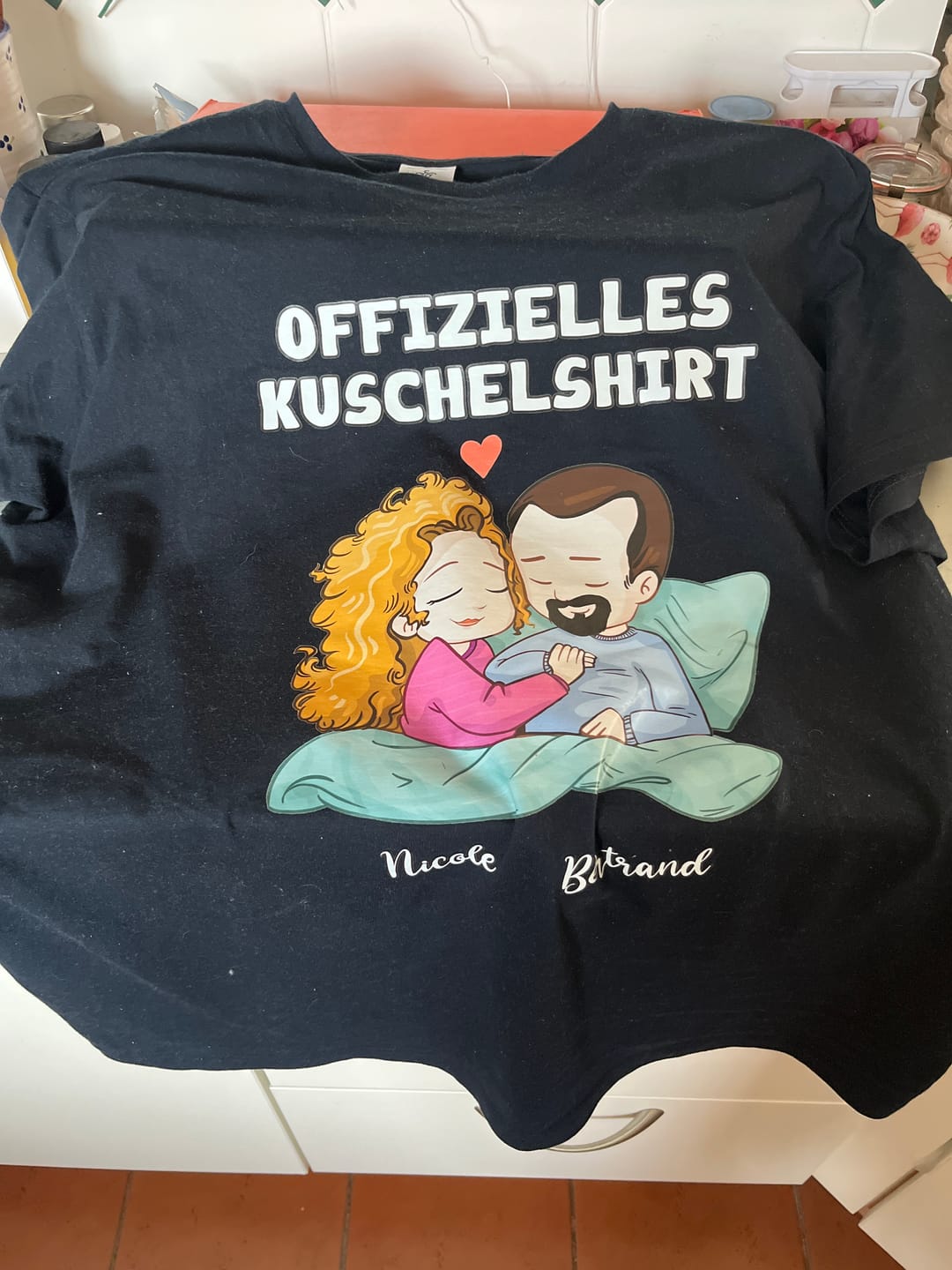 Customer photo review of Offizielles Schlafshirt - Personalisiertes T-Shirt für Paare