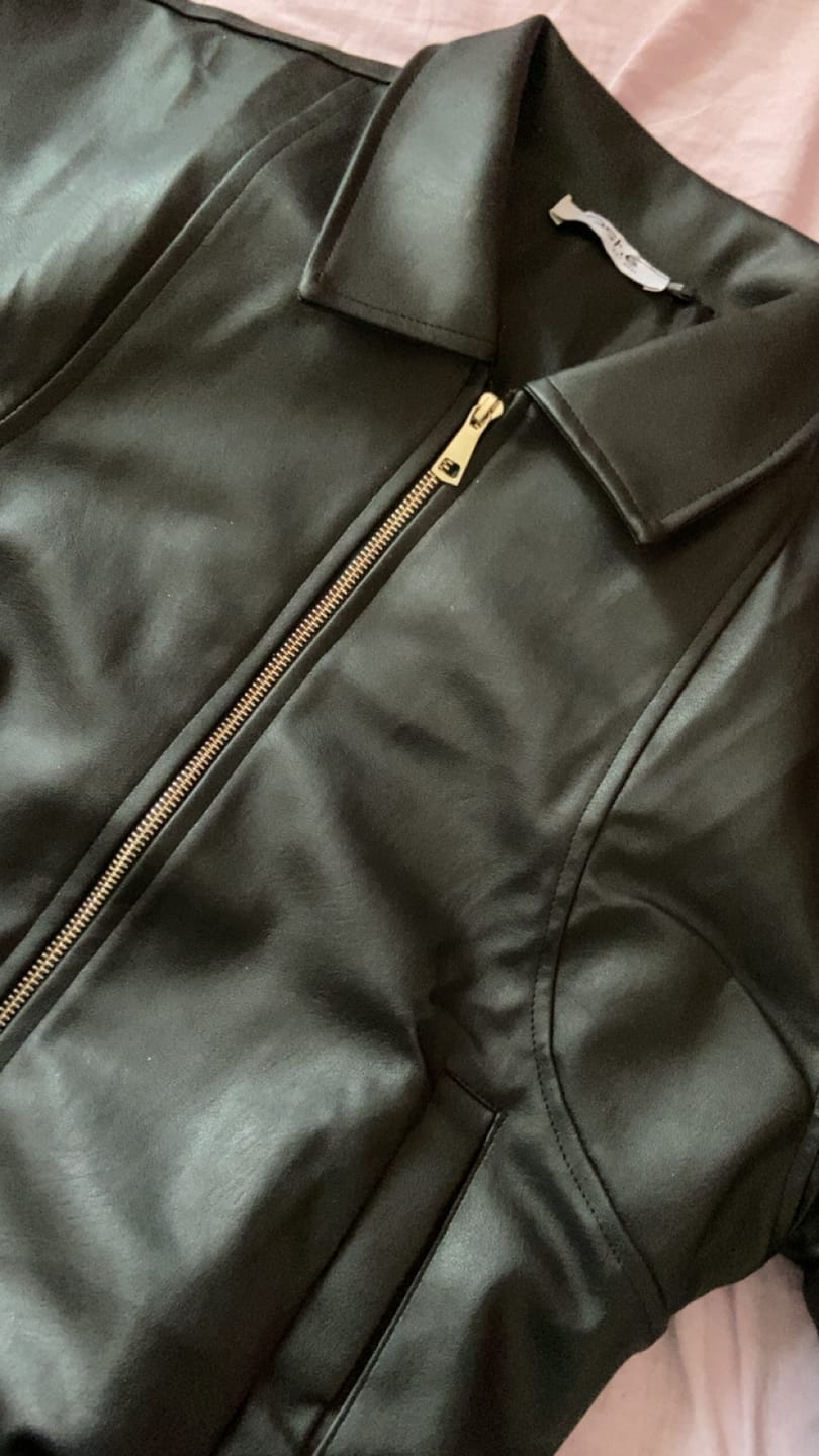 Customer photo review of Vintage leather jacket - Black