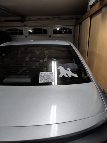 Customer photo review of F*ck Trump QR Code 👉STICKER