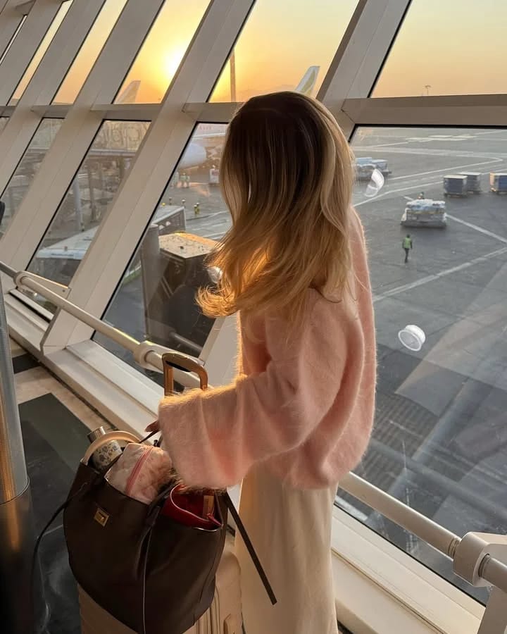 Customer photo review of Meryl Off-Shoulder Mohair Sweater