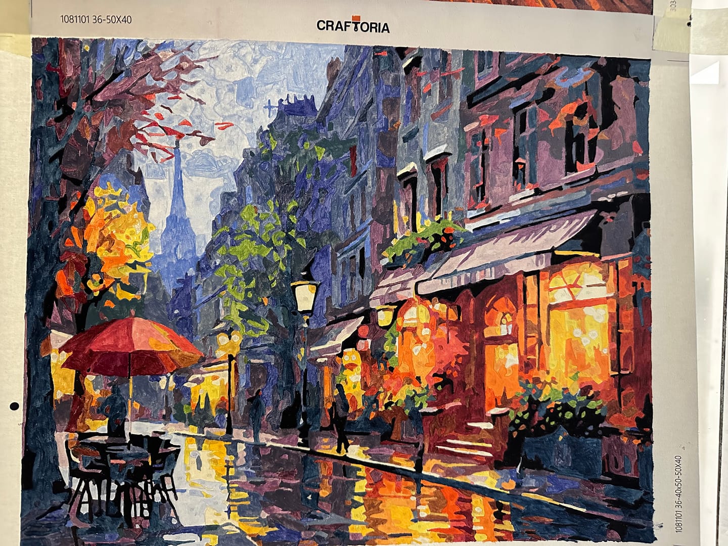 Customer photo review of Gouache Rainy Street