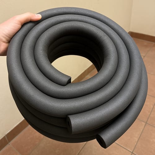 Customer photo review of AC Pipe Insulation Coils – Flexible Foam, Fire Safe, Antimicrobial