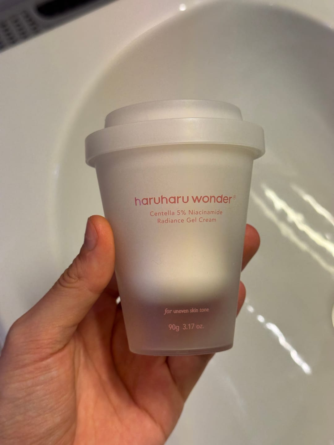Customer photo review of 5% Niacinamide Radiance Gel Cream / Unscented