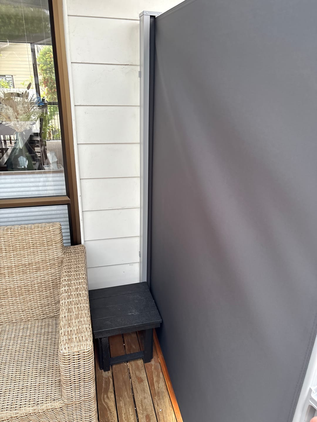Customer photo review of Patio Screen Retractable Side Awning - 1.8m X 3m