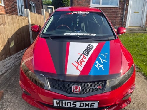 Customer photo review of HardTuned Window Banner - JDM Stripe