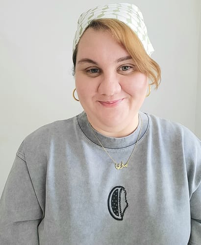 Customer photo review of Kufiya Bandana Olive Premium