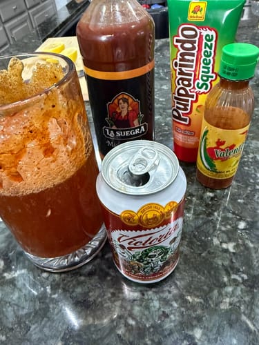 Customer photo review of La Suegra Michelada Mix