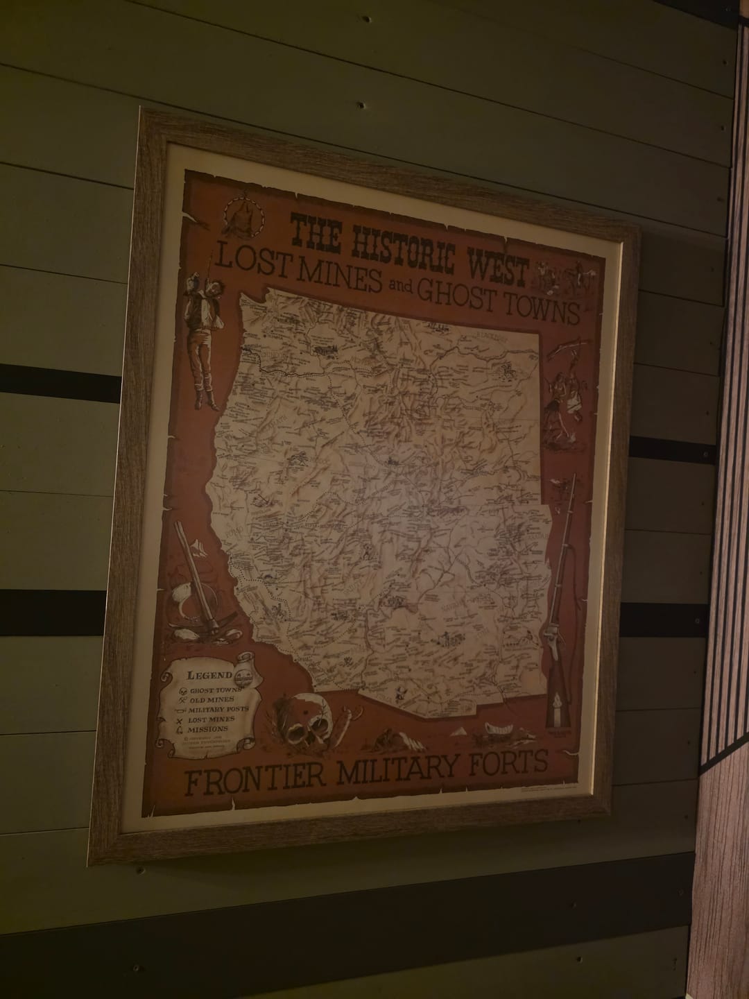 Customer photo review of Old Map of the American Wild West by Andy Dagosta in 1968 - Cowboys, Indians, Outlaws, Frontier, Oregon Trail