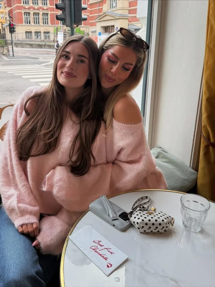 Customer photo review of Meryl Off-Shoulder Mohair Sweater