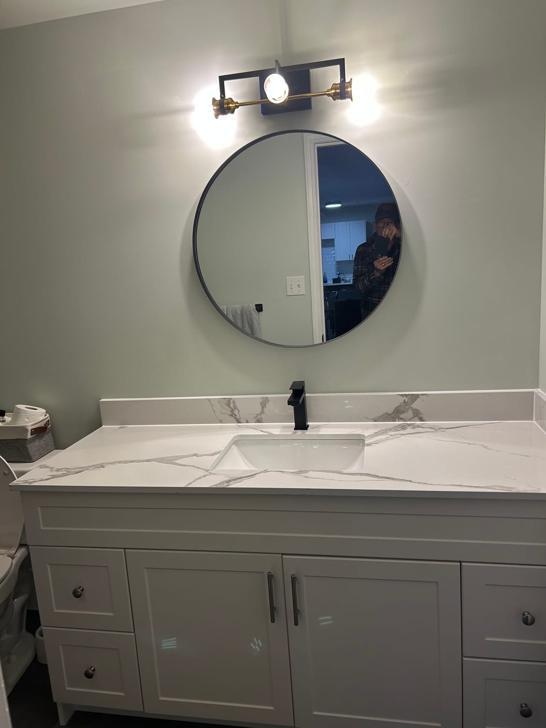 Customer photo review of 60" Vanity (61" Width) Single Sink Counter Top