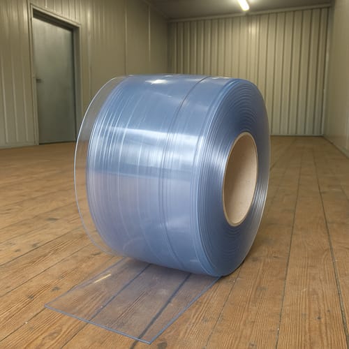 Customer photo review of Polargrade Freezer PVC Strip Cut to Size – Flexible, Durable, -24°C Resistant for Sub-Zero Environments 100mm, 200mm, 300mm Widths, 50m Roll