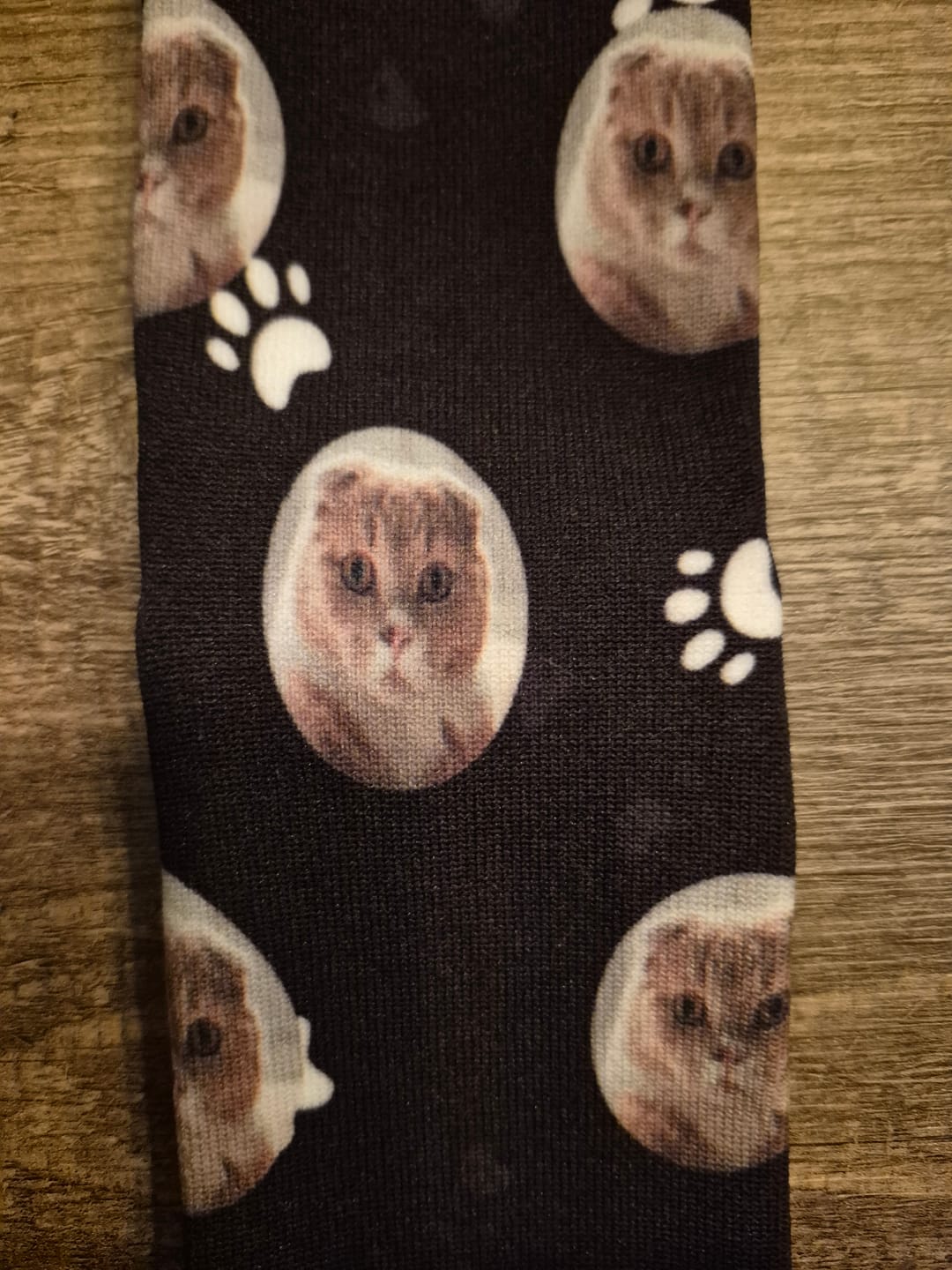 Customer photo review of FaceSock® | Custom Katten Sokken Met Foto