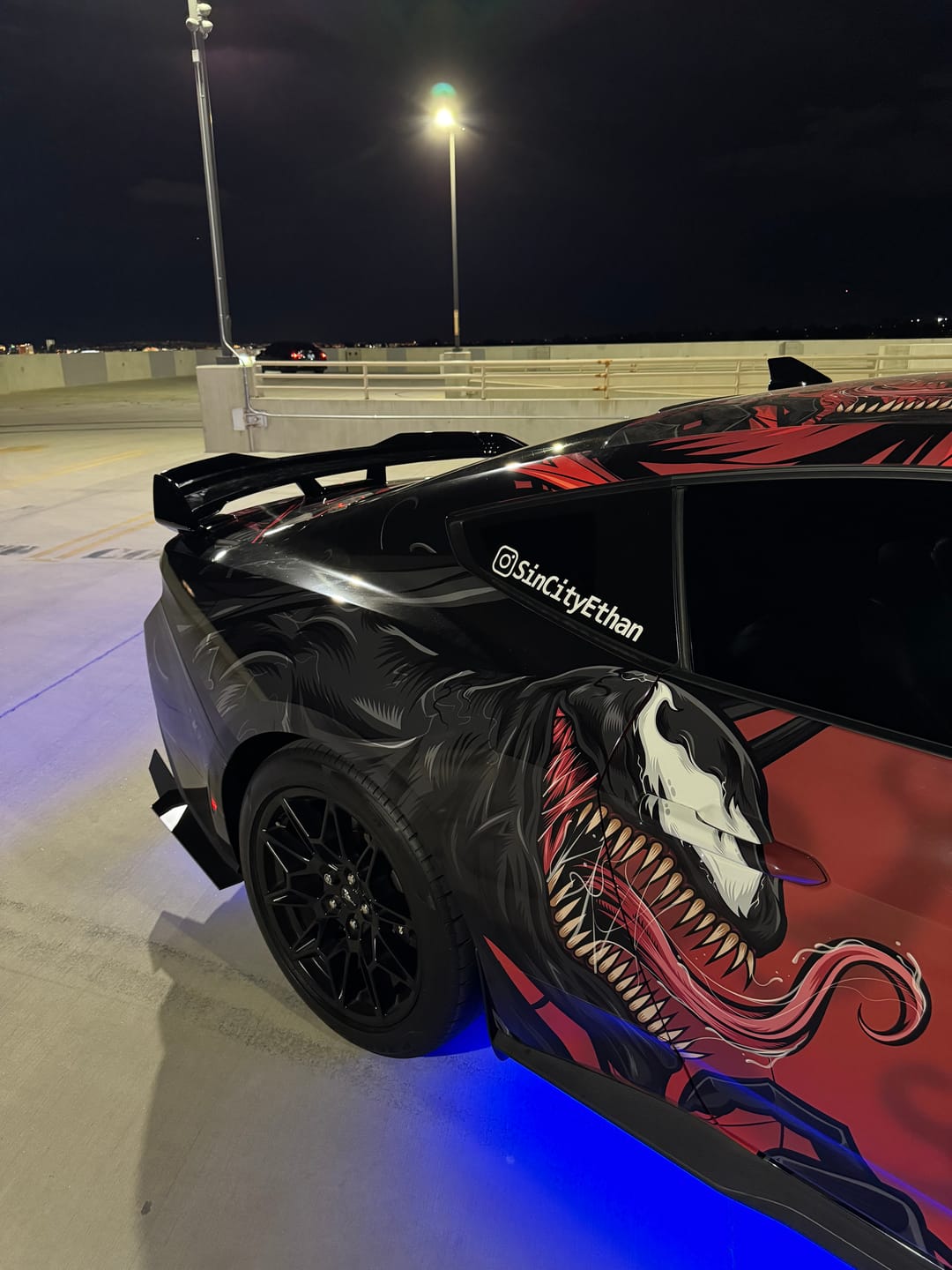 Customer photo review of 2024+ Ford Mustang Dark Horse Rear Spoiler Gloss Black ABS