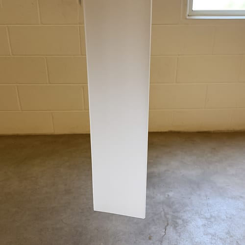 Customer photo review of Opaque Solid Red PVC Strip Cut to Size Heavy Duty Curtain or Marker Strip Energy-Saving, Durable, Non See-Through Custom Length 200mm-400mm