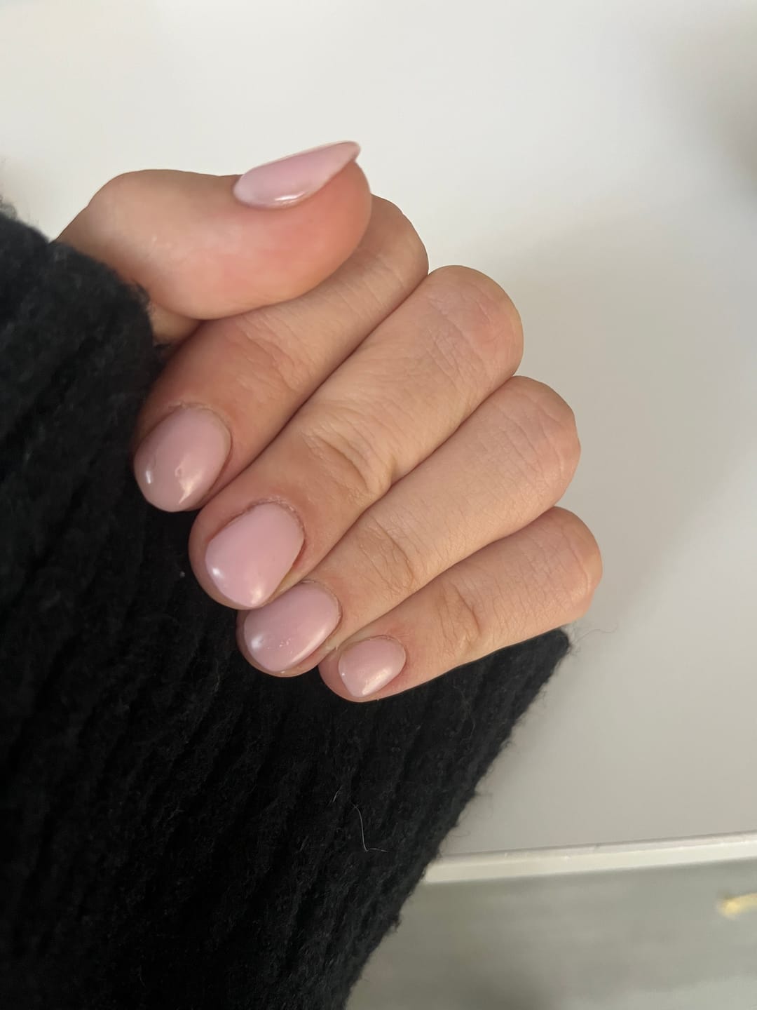 Customer photo review of Baby Pink Dipping Powder