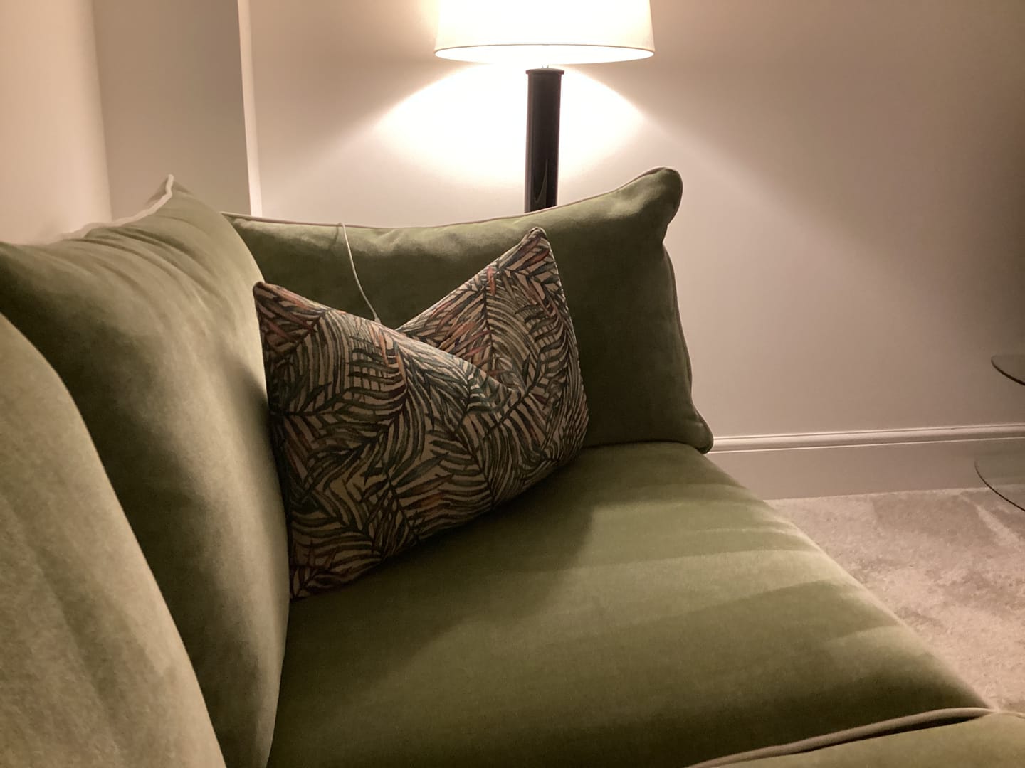 Customer photo review of Tropical Palm Leaves Tapestry Fabric