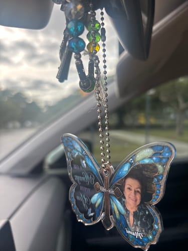 Customer photo review of I Am Always With You - Personalized Custom Car Plastic Hanging Ornament CO25