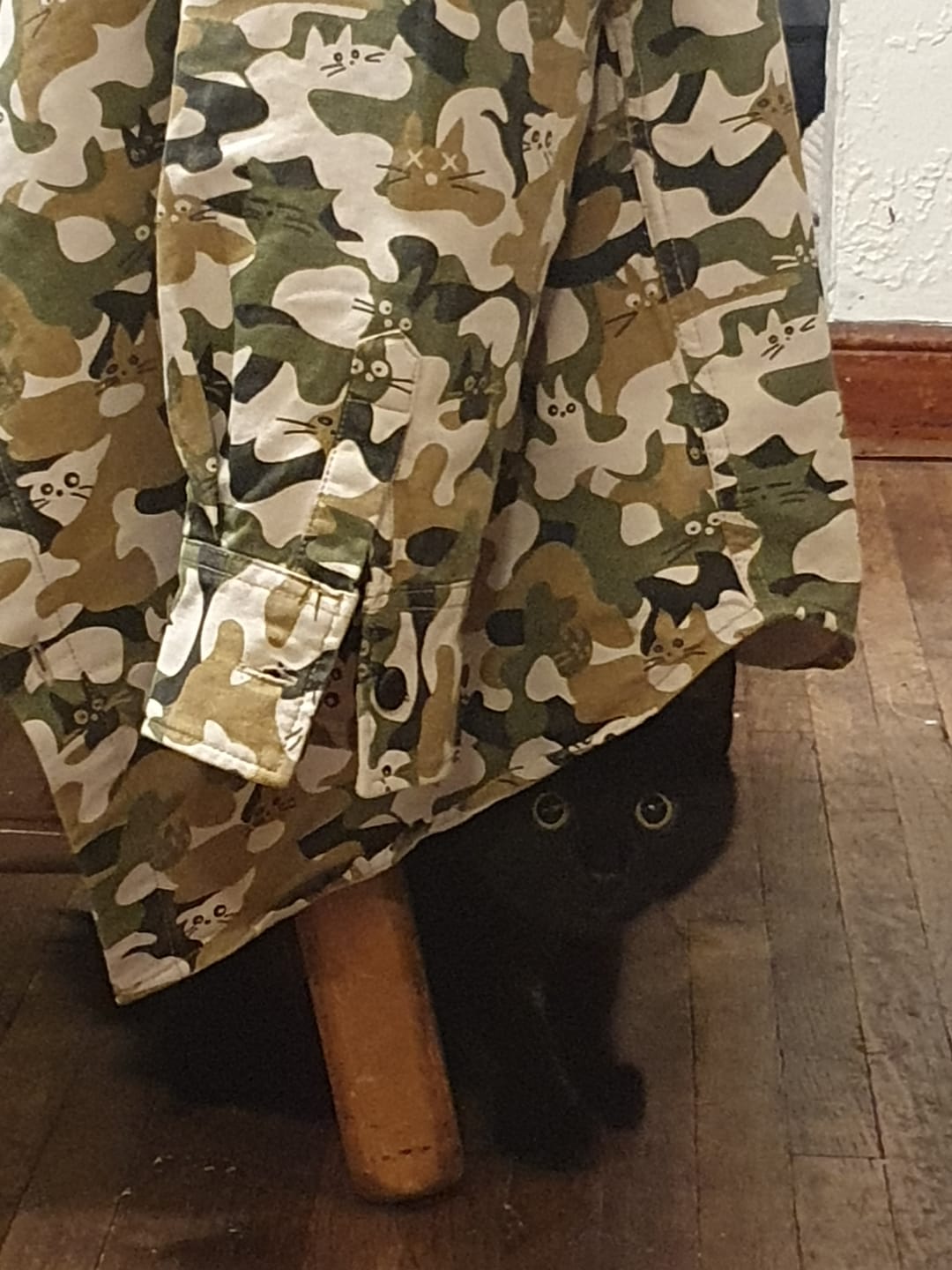 Customer photo review of Cat Camouflage Pattern Cotton Work Shirt