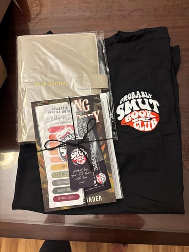 Customer photo review of smut slut book club subscription