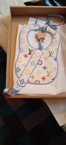 Nicholas W. review of Baby's multi Colour inspired Bib & Dummy Clip Set image 1 out of 1