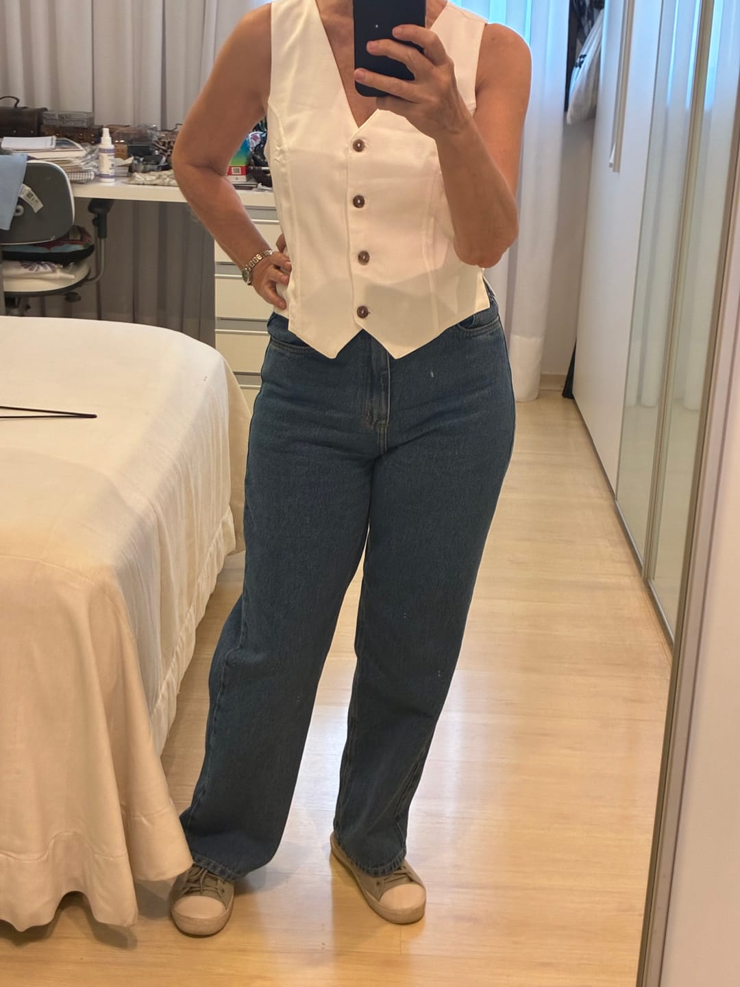 Customer photo review of Colete Calêndula Off White