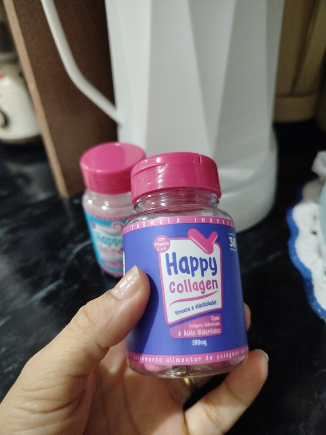 Customer photo review of Happy Collagen 2 Potes