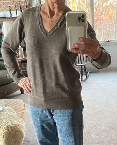 Customer photo review of Francesca Sweater - Harbor Teal