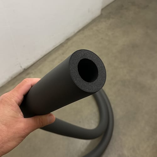 Customer photo review of Pipe Insulation Foam Class O Black Closed Cell 35mm x 32mm x 2m