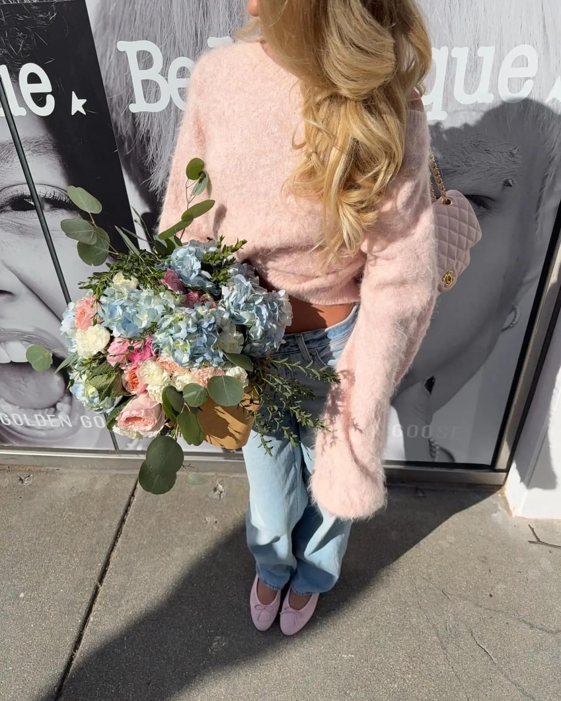 Customer photo review of Meryl Off-Shoulder Mohair Sweater