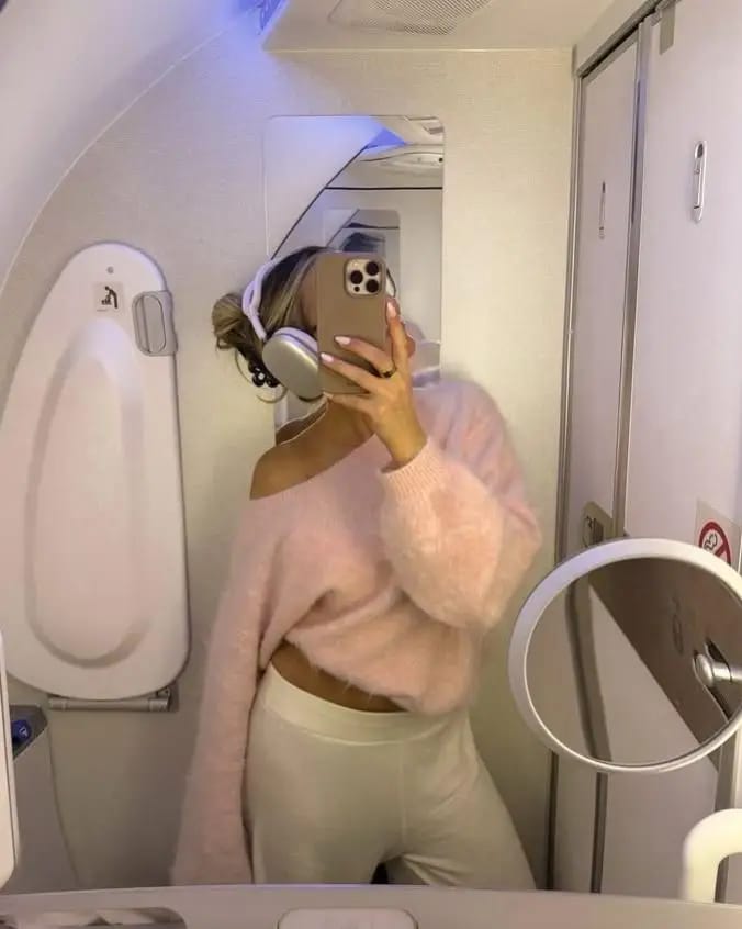 Customer photo review of Meryl Off-Shoulder Mohair Sweater