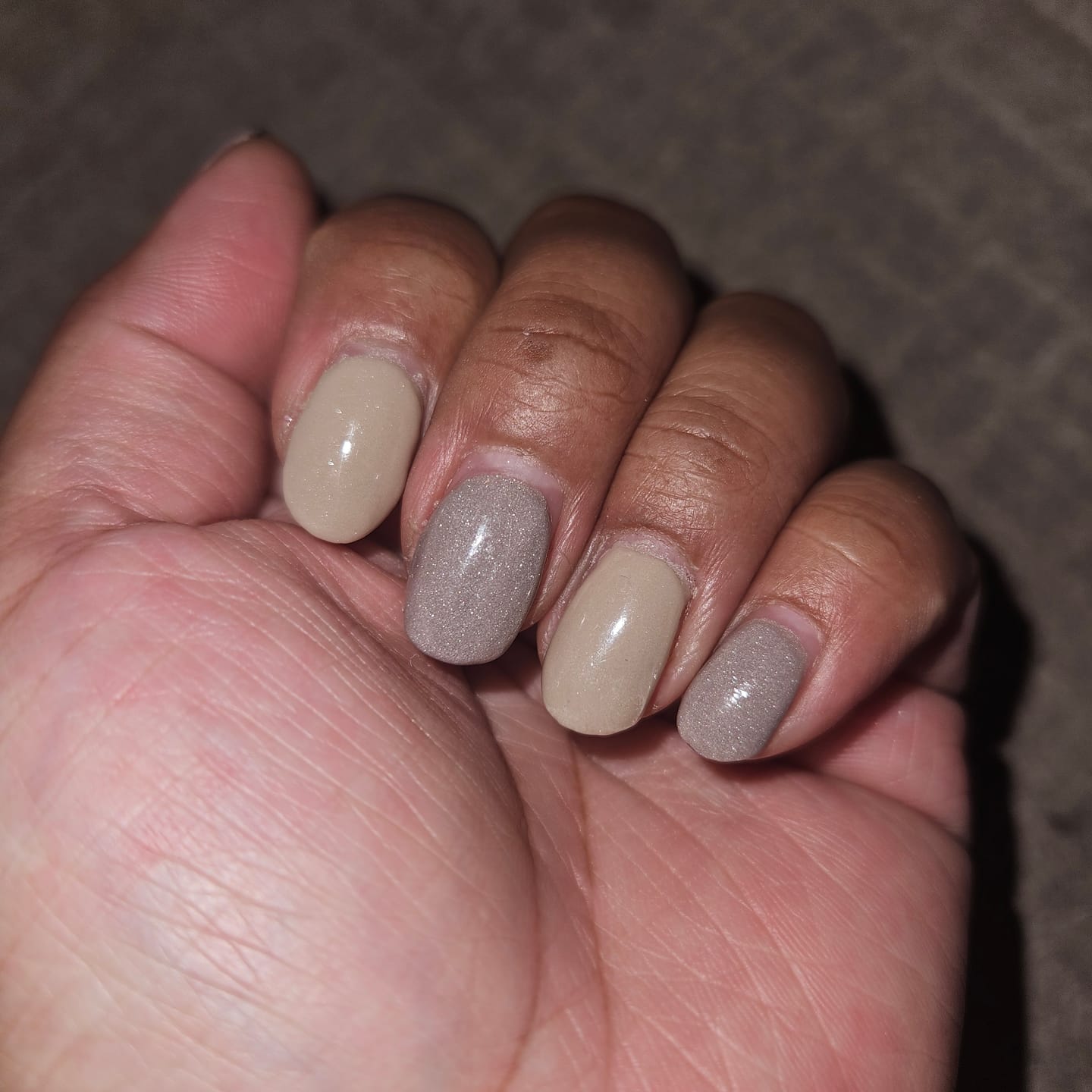 Customer photo review of Autumn Tea Gold Dipping Powder