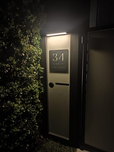 Customer photo review of Solar Wall Light with Motion Sensor