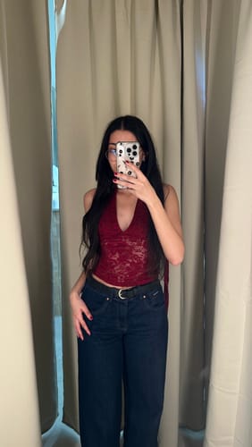 Customer photo review of TOP JULIET ENCAJE BURDEO