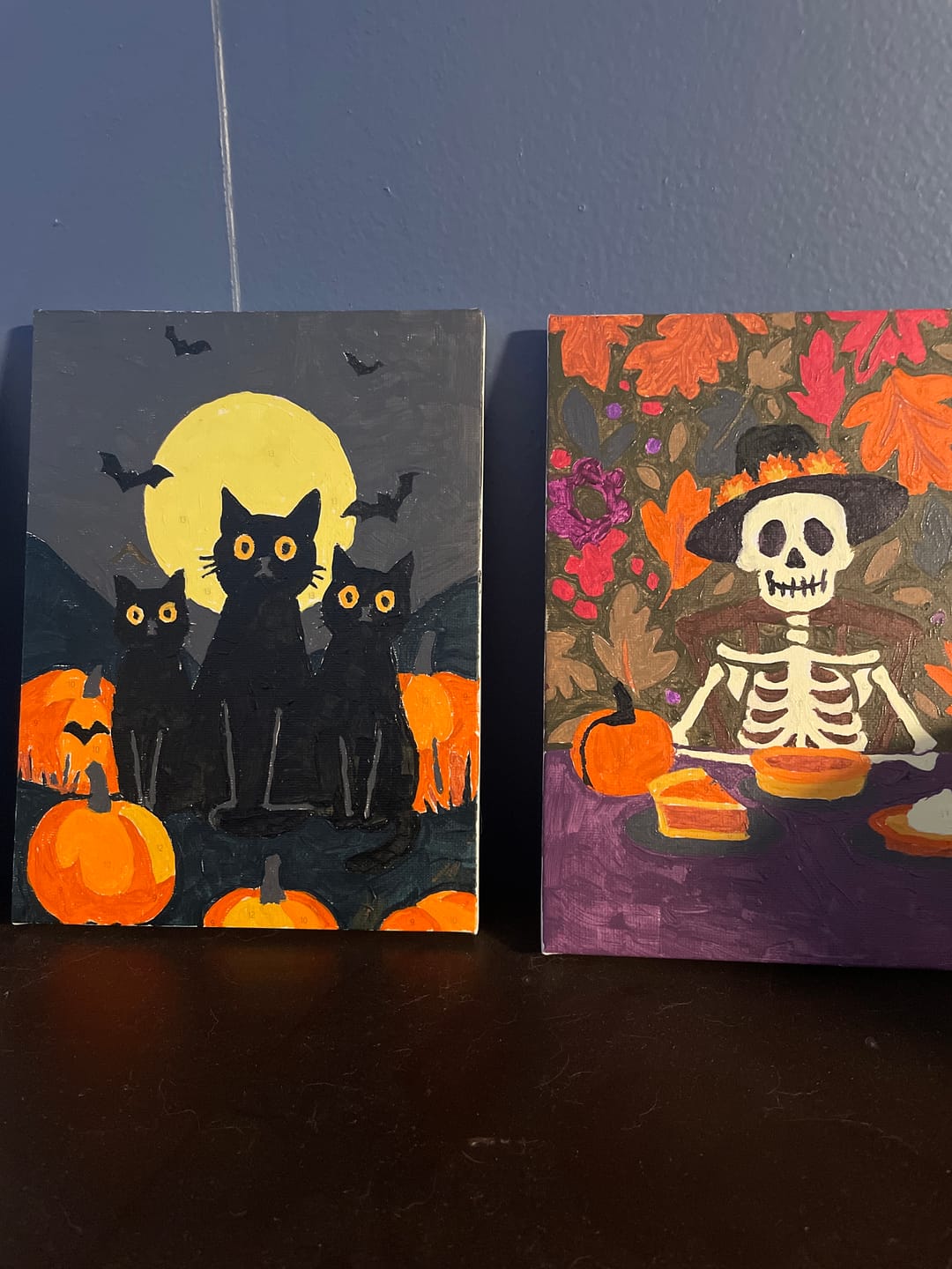 Customer photo review of 6 Mini Paintings - Spooky Autumn Set