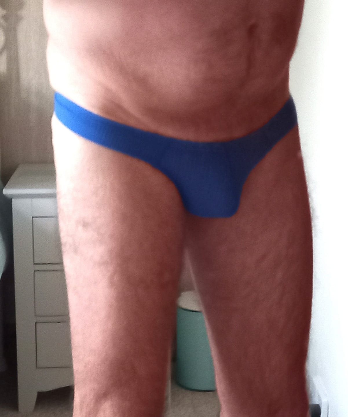 Customer photo review of 2-pack Men's Ribbed Low-rise Solid Color Thong