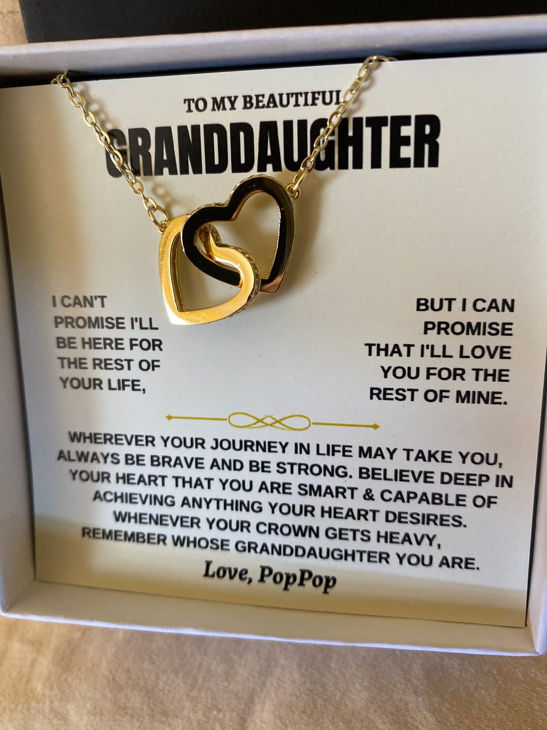 Customer photo review of To My Granddaughter - Forever Linked Hearts - Gift Set - SS117