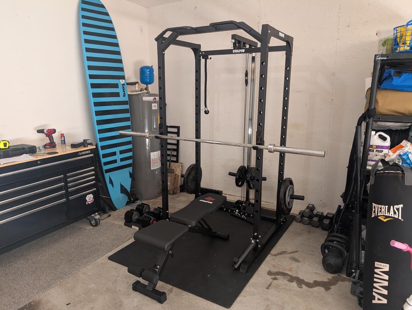 Customer photo review of EVOLPOW P2A Brute All-in-One Power Rack Home Gym - For Beginner