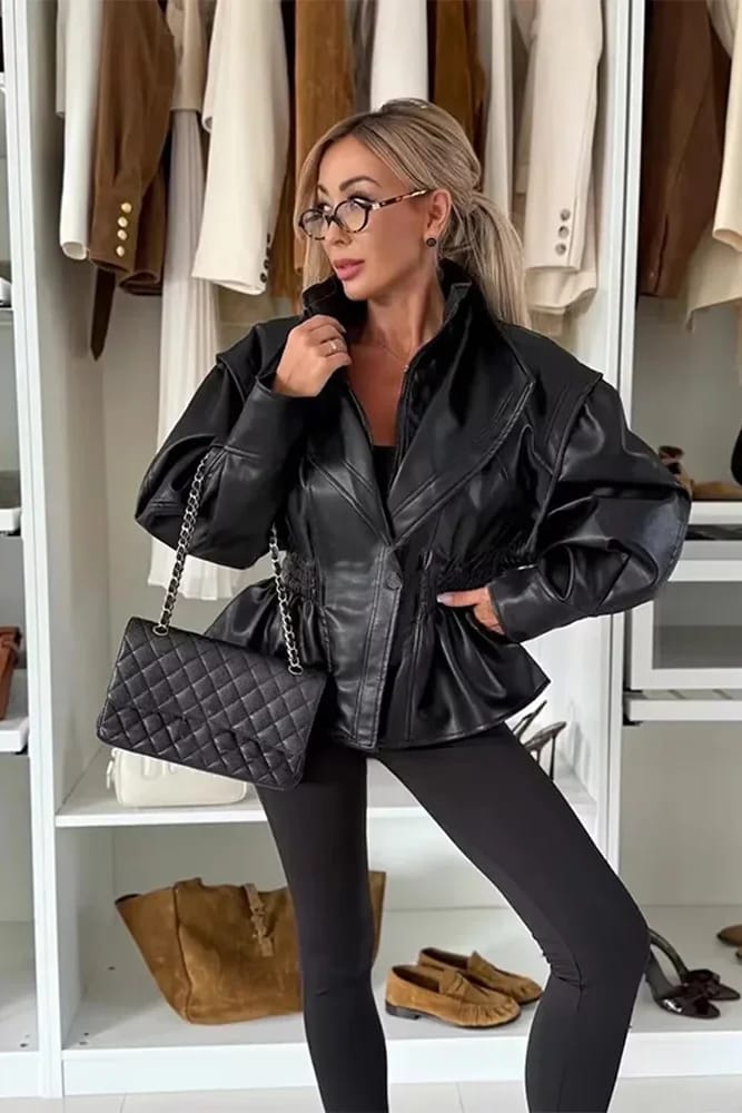 Customer photo review of Stephanie Leather Jacket