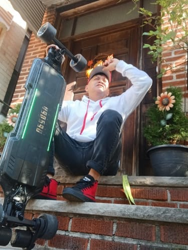 Customer photo review of HTXJPN Fuji2 Red Panda High Top Sneakers