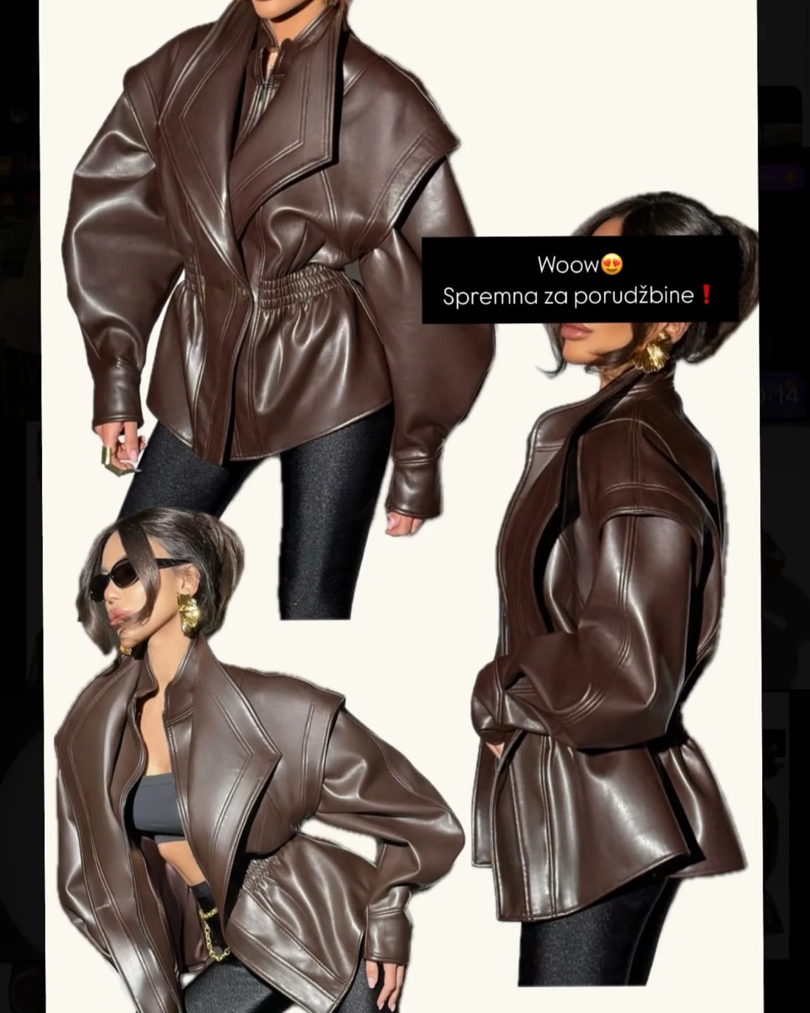 Customer photo review of Stephanie Leather Jacket