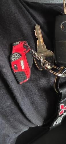 Customer photo review of Mitsubishi EVO X Rubber Key Ring