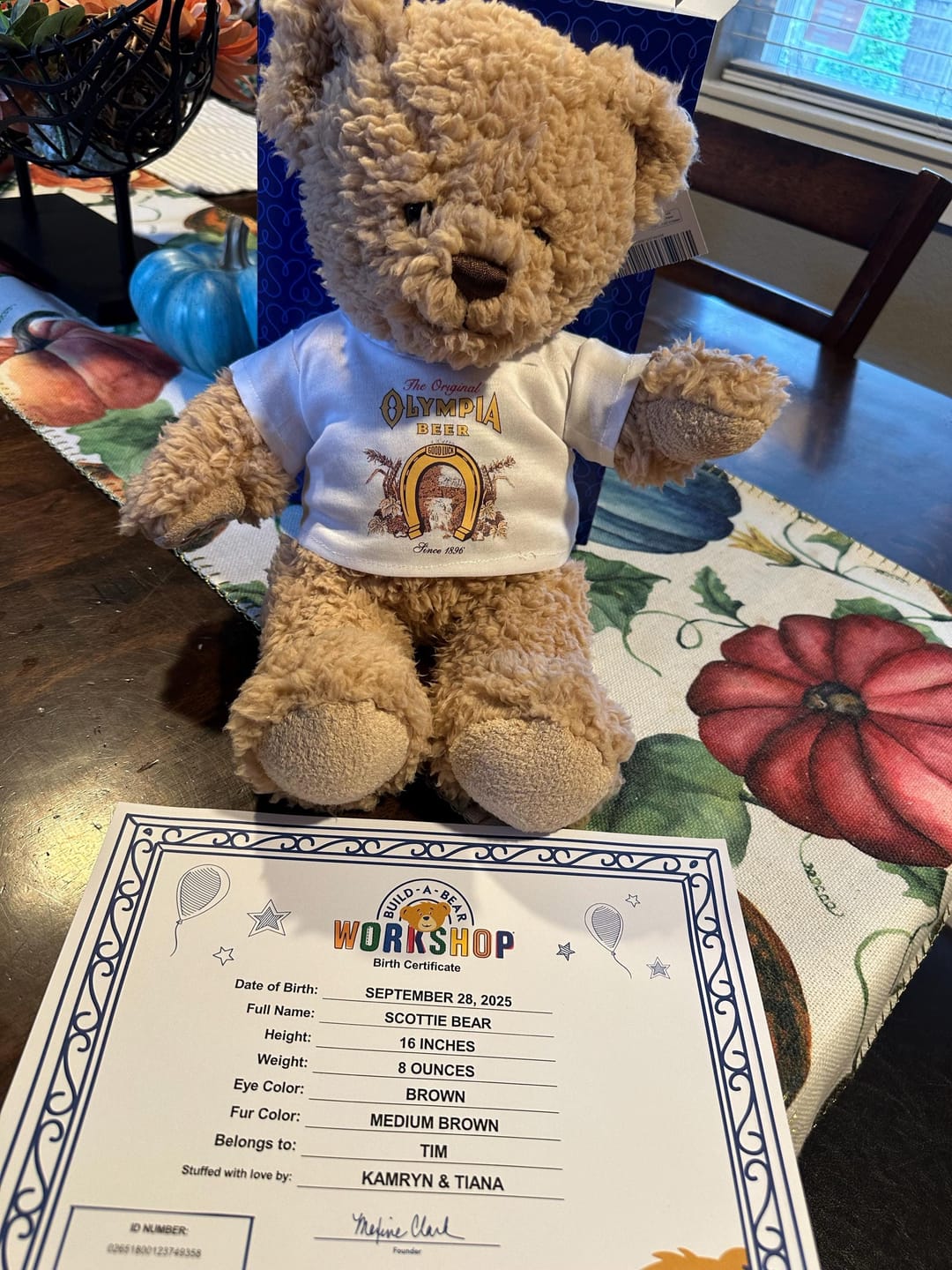 Customer photo review of CUSTOM Plushie T-SHIRT, Fits 16-inch Stuffed Animals, Plushie Clothing, Personalized Photo and Text Shirt
