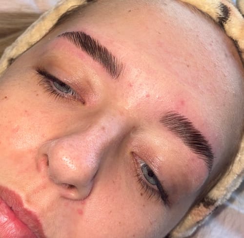 Customer photo review of Cysteamine Brow & Lash Lamination Kit - 1,2 & 3 Steps - 3 x 15ml Tubes