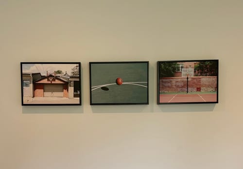 Customer photo review of Bounce #1 By Cities of Basketball | Framed Canvas Art Print