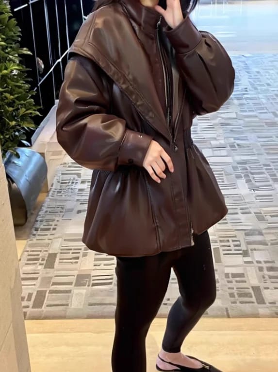 Customer photo review of Stephanie Leather Jacket