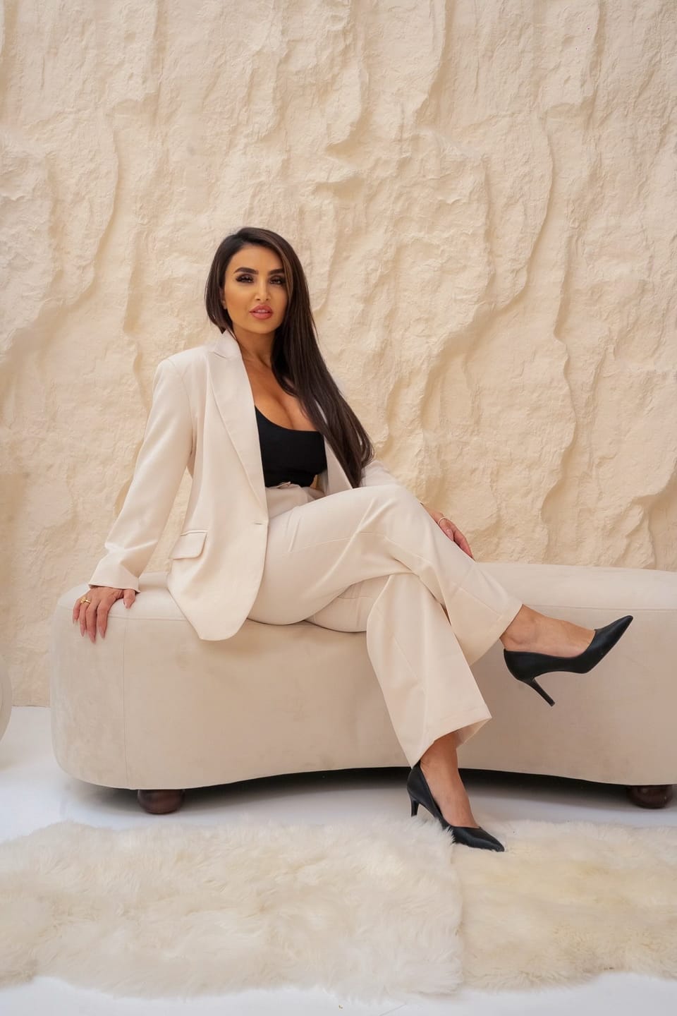 Customer photo review of The Classic Perl Suit