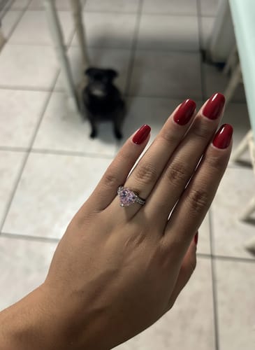 Customer photo review of Anillo Ajustable Ice Pink