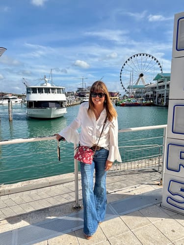 Customer photo review of Perfect Angle - Judy Blue Jaqueline Angular Seam Flare Jean
