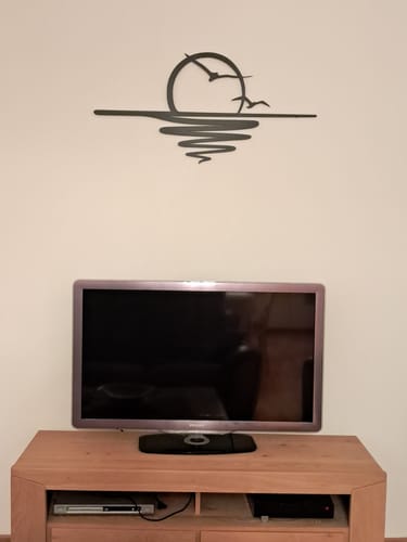 Customer photo review of Décoration murale en métal - Coucher du soleil (SUN.04)