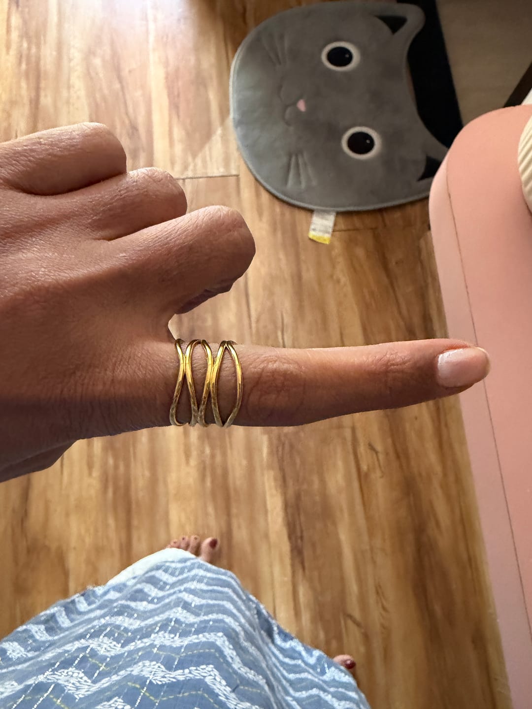 Customer photo review of Layered Opening Gold Ring